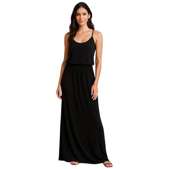 Papermoon Black Sleeveless Maxi Dress Women’s L NWT - Picture 1 of 5